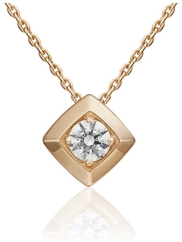 Подвеска ЮЗ Платина 03-0306-00-591-1110-38 вес 0.98 г золото, фианит Swarovski