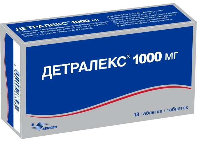 ДЕТРАЛЕКС 1000мг N18 таб п.п.о.