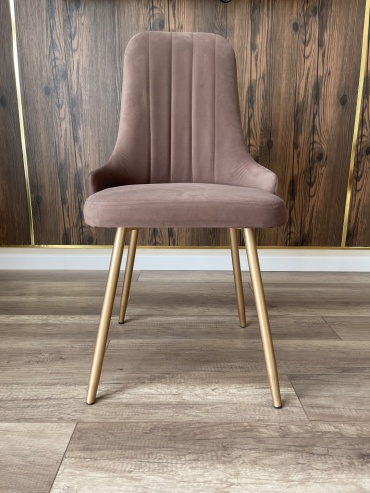 Стул Qaz Oryndyq Султан, 95x55x55 см, золотой, светло-коричневый 1 шт.