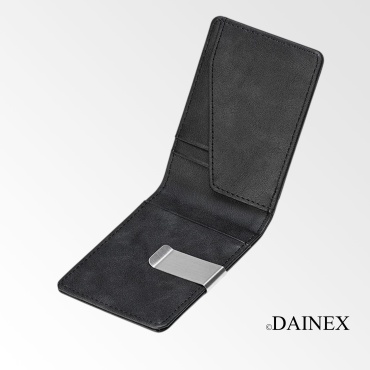 Зажим для купюр DAINEX искусственная кожа черный