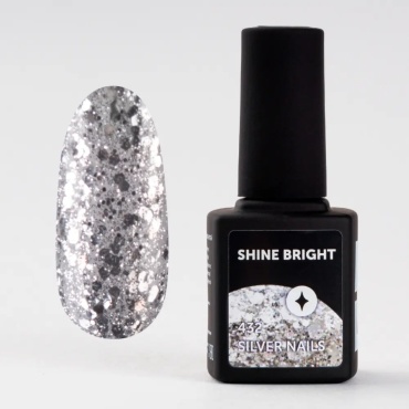 Milk гель-лак Shine Bright 432 Silver Nails камуфлирующее 9 мл