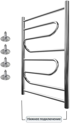 Полотенцесушитель водяной ВИТАЛЮКС Grazia Premium, лесенка 40x70 см