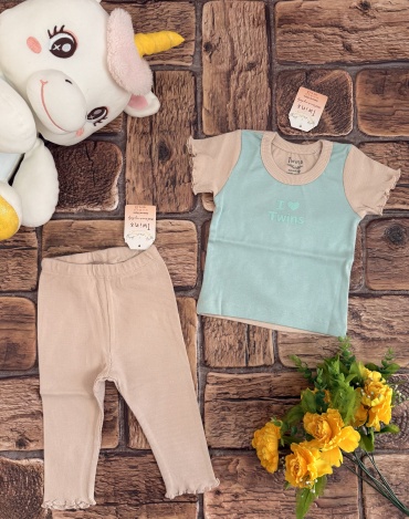 Комплект Twins Textile бежевый, хаки