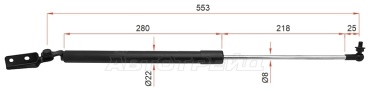 SAT ST-63269SA000 упор крышки багажника для Subaru универсальная 2002-2008 черный