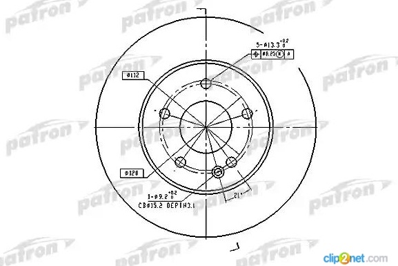 Диски PATRON передние PBD2654