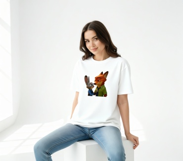 Футболка DNshop рисунок белый