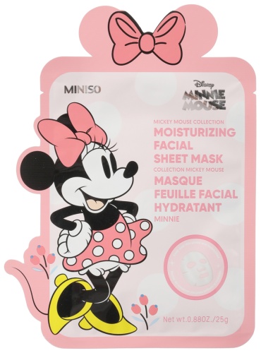 Маска для лица Miniso тканевая Disney Mickey Mouse Collection Moisturizing Minnie 1 шт