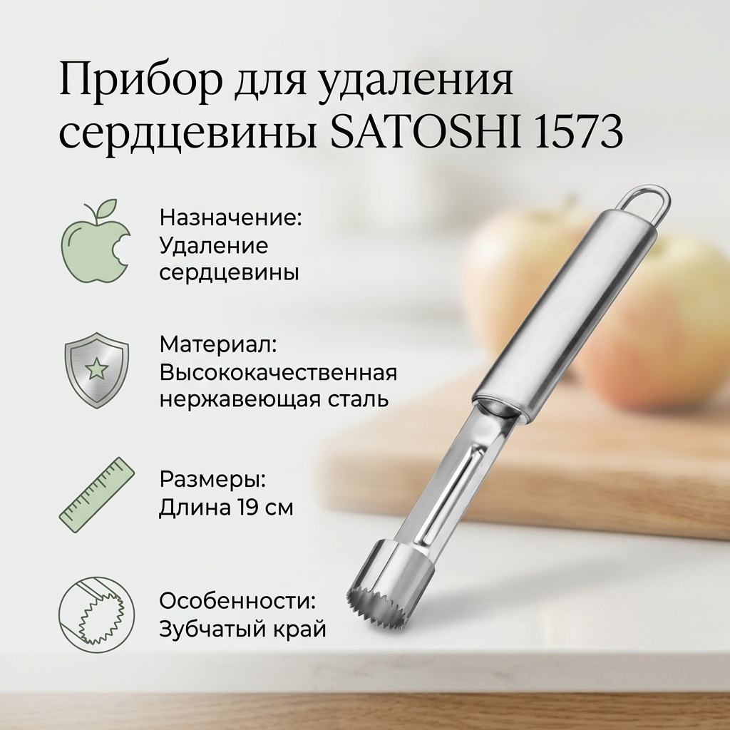 Нож для овощей и фруктов SATOSHI, лезвие: нержавеющая сталь 1 шт