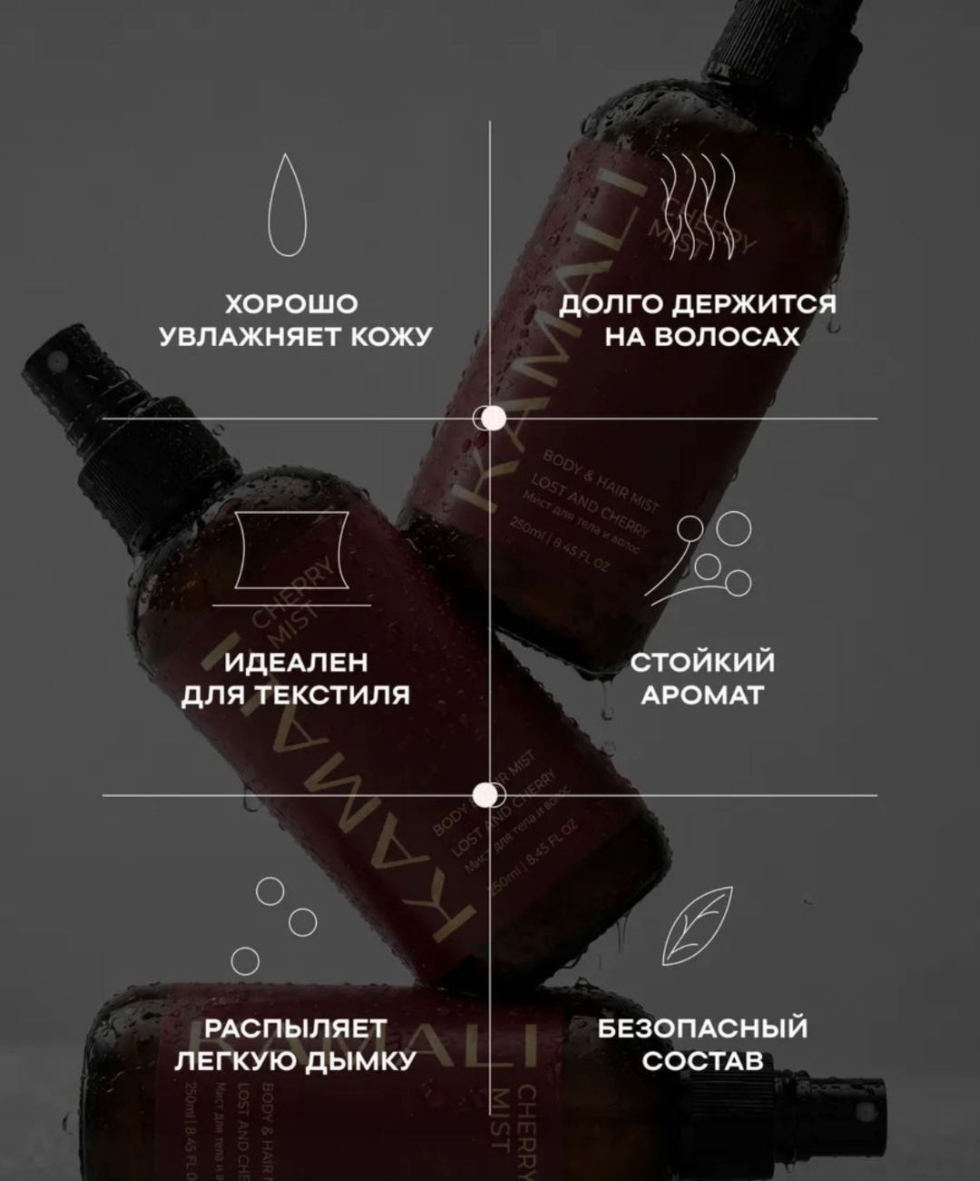 KAMALI Cherry парфюмированный спрей 250 мл, для женщин, фото 7