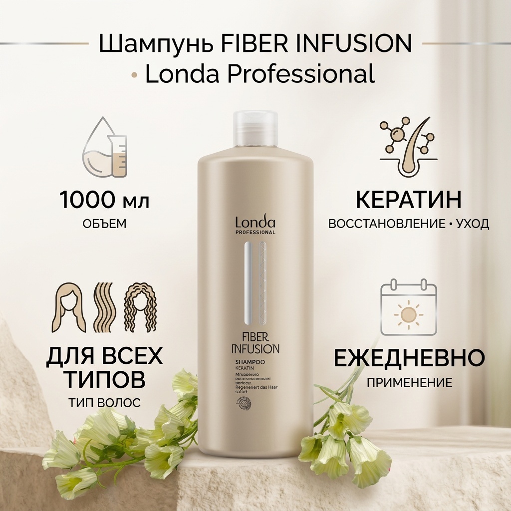 Londa Professional FIBER INFUSION шампунь 1000 мл