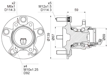 LYNXauto ступица WH 1381