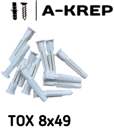 A-Krep дюбель универсальный 8х49 мм, 100 шт