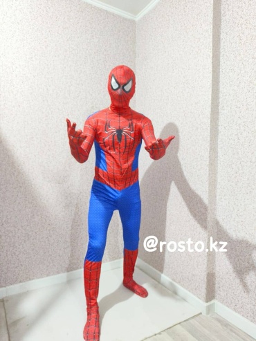Карнавальный костюм Костюм Костюм Человек Паук Rosto Spiderman для аниматора мультиколор