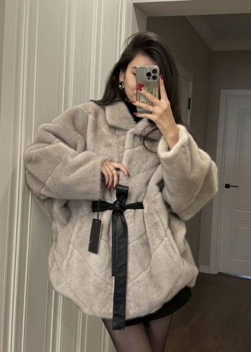 Шуба OneOne серый