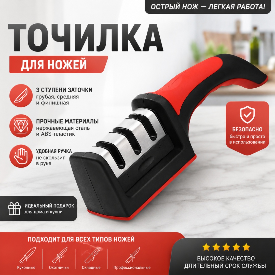 Механическая точилка 30457558_627487623, сталь, керамика