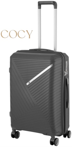 Чемодан COCY A-omarshop полипропилен 45 л черный
