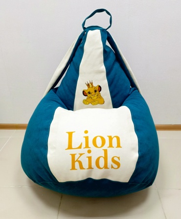 Кресло-мешок Paidamart Lion, обивка микровелюр, полиэстер, мультиколор