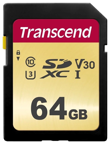 Карта памяти Transcend Secure Digital XC SDC500S 64 Гб