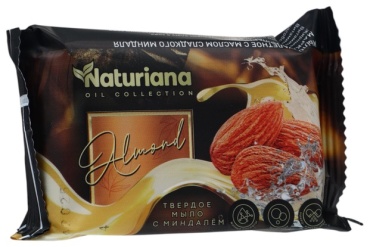 Кусковое мыло туалетное SIMA-LAND HOME Мыло туалетное Ординарное NATURIANA с маслом сладкого миндаля, 100 г миндаль 1 шт