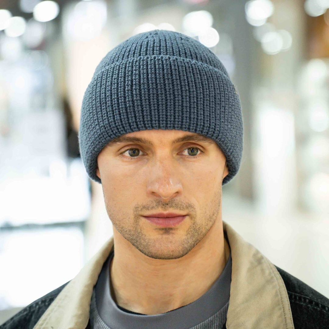 Шапка Shapkoff размер 56, 57, 58, джинсовый синий
