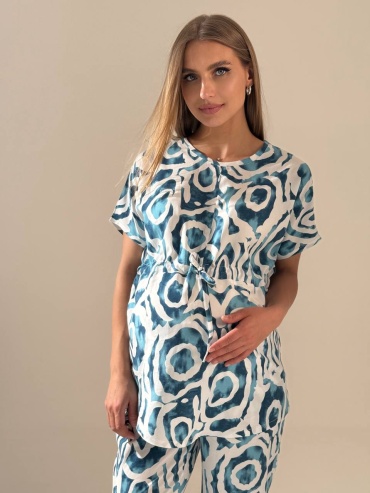 Костюм Moms Collection белый, голубой