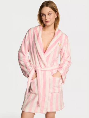 Флисовый халат Victoria’s Secret розовый