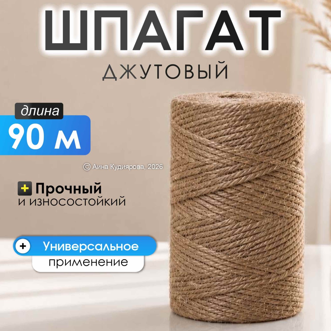 Шпагат 30324053_65_ШпагатДжут 90 м, джут