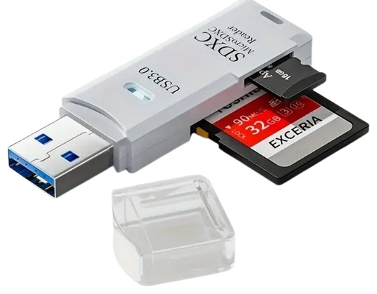 Картридер 126247593 USB 3.0 для SD, microSD, micro SDXC, miniSD, TF-карта, USB 3.0