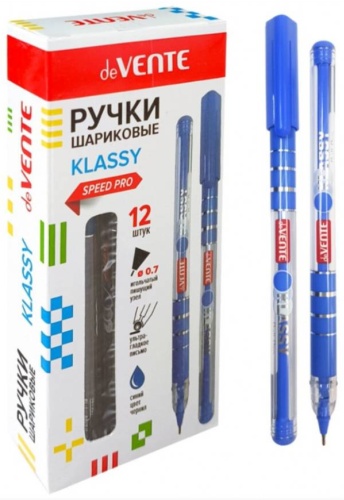 Ручка шариковая deVENTE Klassy 5073526 12 шт, 0.7 мм, цвет чернил синий