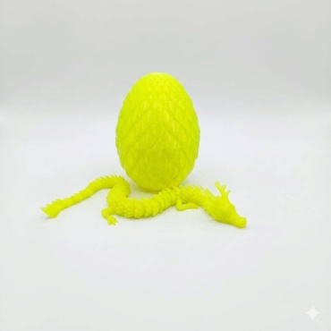 Подвижная игрушка 3D Дракон в яйце(Жёлтый Yellow) желтый
