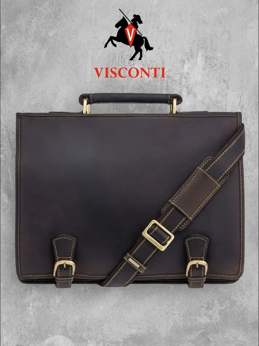 Мини-сумка Visconti Real Leather натуральная кожа коричневый