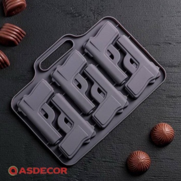 Asdecor для мороженого, для шоколада 2238ФС форма "Пистолет", силикон