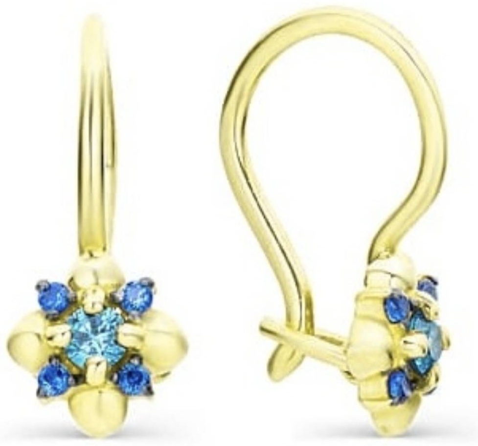 Серьги Veronika jewelry factory C334-953M2 вес 0.9 г золото, фианит