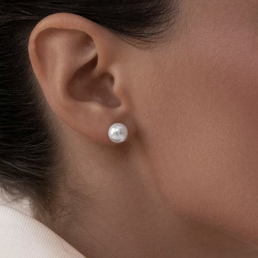 Серьги Demian jewellery «Классика с жемчугом» вес 2.1 г серебро, жемчуг