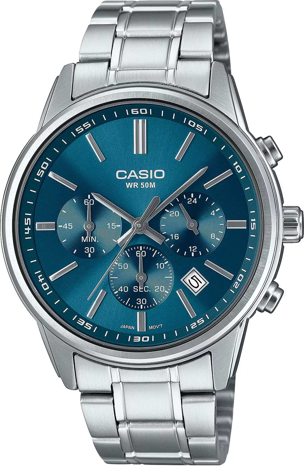 Кварцевые CASIO MTP-E515D-2A1 нержавеющая сталь