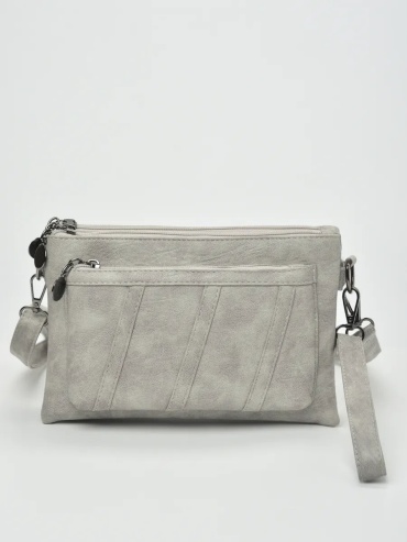 Сумка кросс-боди ToteTrend экокожа серый
