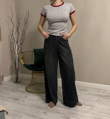 Джинсы прямые Denim синий, темно-зеленый