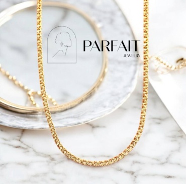 PARFAIT JEWELRY GFC_PJ_Бисмарк_Цепь_0334 длина 50 см, вес 3.6 г золото, плетение бисмарк