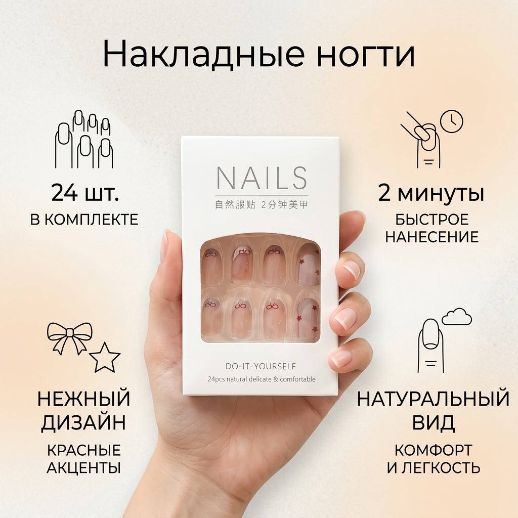 Накладные ногти 18253441_941512867 1 шт