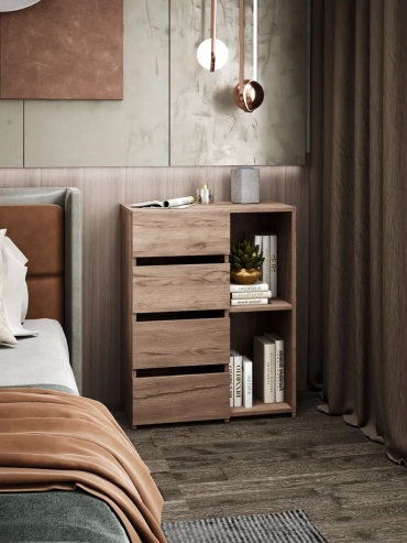 Комод ADKmebel Kresto13, 61.2x31.6x75.2 см, коричневый