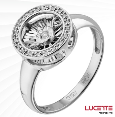 Lucente Бриллианты Якутии RIN-LU-585-340835-175 размер 17.5 вес 2.4 г золото, бриллиант