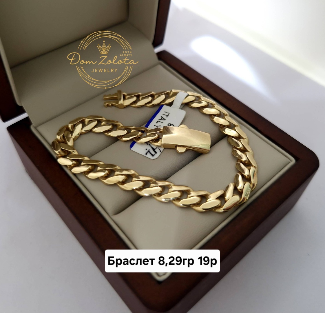Italy Exclusive Dz070720258 длина 19 см, вес 8.29 г золото, плетение панцирное
