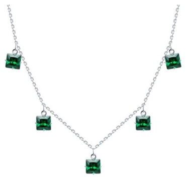 Колье Zlato 478СР94071091С1 длина 45 см вес 4.3 г серебро, фианит