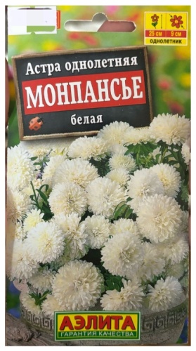 Аэлита астра Монпансье белая