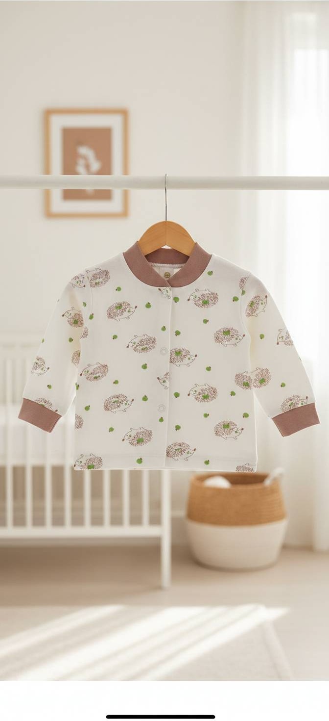 Распашонка INH_KIDS белый, бежевый