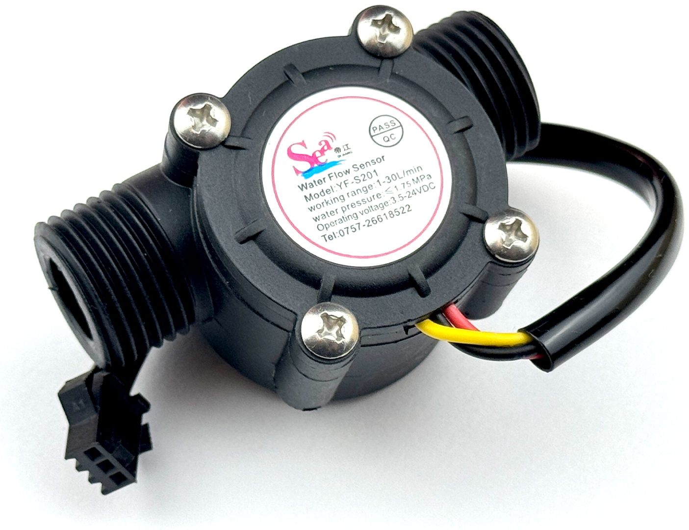 Датчик расхода воды ArduParts.kz YF-S201 (1002)