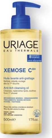URIAGE Ксемоз C8+ Очищающее успокаивающее масло с церамидами (65223113(5923)) масло для тела 500 мл
