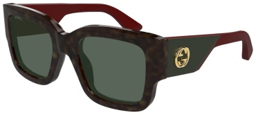GUCCI солнцезащитные очки прямоугольные однотонные