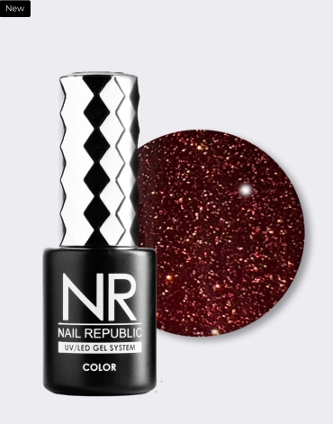 Nail Republic гель-лак 1098 Бордовый глянцевое 10 мл