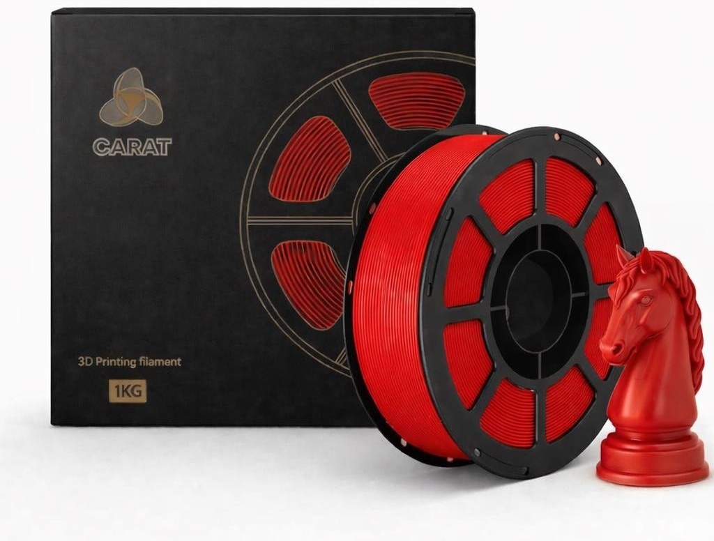 Пластик для 3D-печати Carat PETG 1.75 мм 1 кг красный